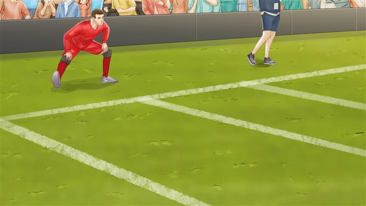 storyboard example created in loose color of sports illustration