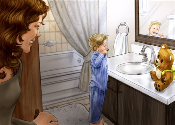 weber shandwick ny storyboard example created in loose color of children