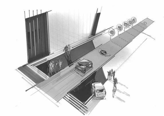 storyboard example created in pencil sketches of products