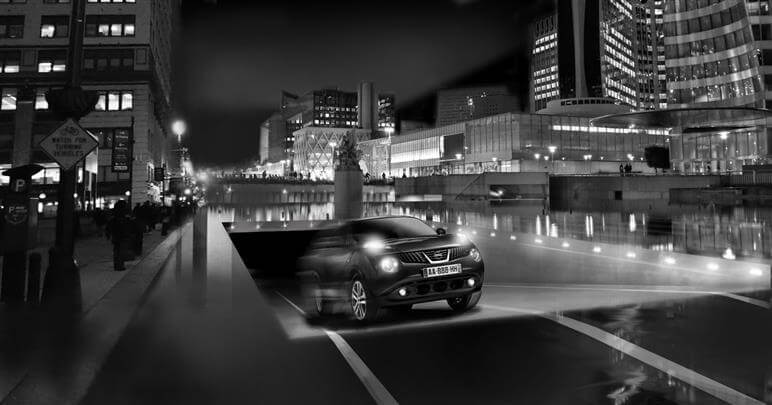 storyboard example created in pencil sketch tight of automotive