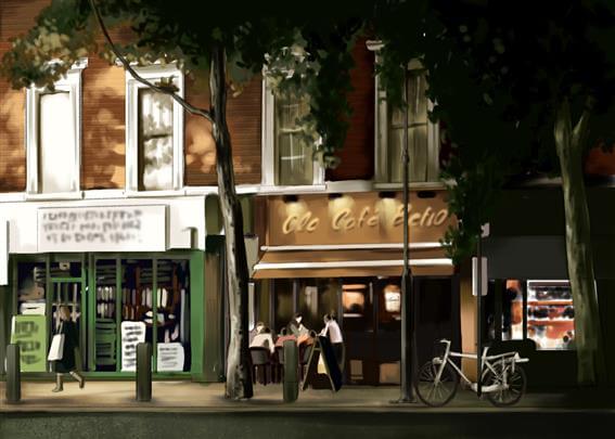 storyboard example created in tight colour of architectural/experiential