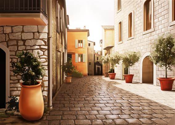 storyboard example created in tight colour of architectural/experiential