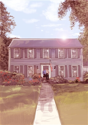 storyboard example created in tight colour of architectural/experiential