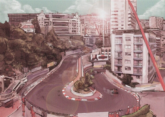 storyboard example created in digital painting of architectural/experiential