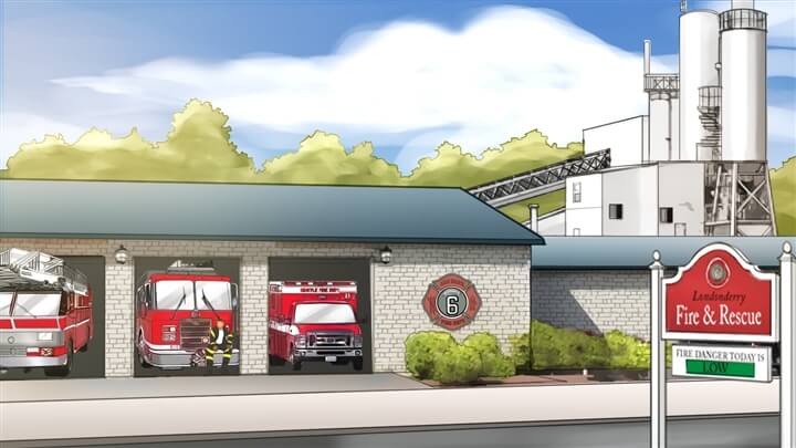 storyboard example created in loose color of architectural/experiential