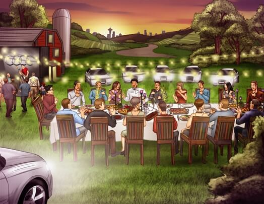 storyboard example created in Tight Color of Experiential Event Design