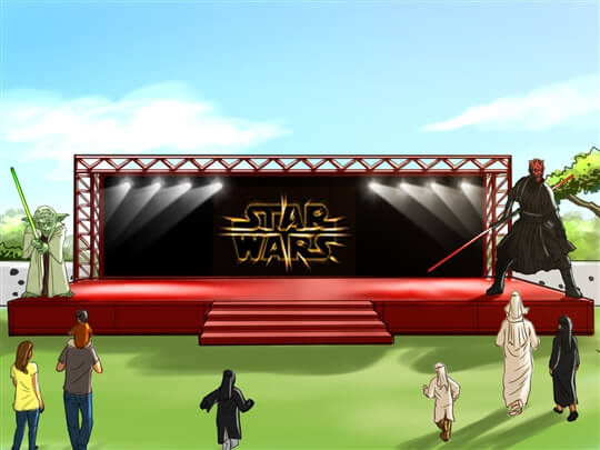 storyboard example created in Tight Color of Experiential Event Design