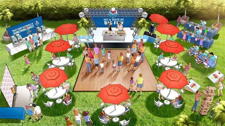 storyboard example created in Loose Color of Experiential Event Design