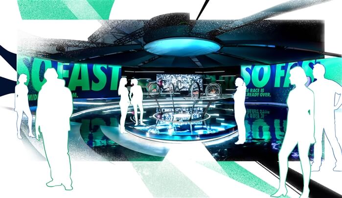 Interactive Art Services storyboard example created in Graphic of Experiential Event Design