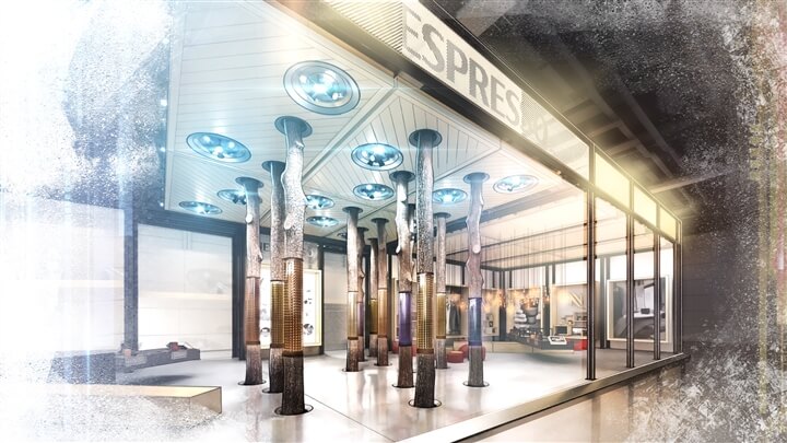 Interactive Art Services storyboard example created in Digital Painting of Experiential Event Design