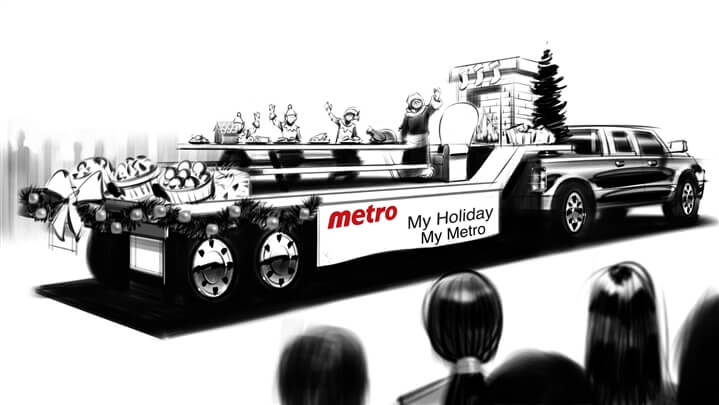 Interactive Art Services storyboard example created in Tight Pencil Sketches of Experiential Event Design