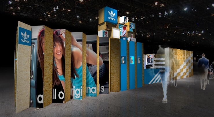 storyboard example created in Photomanipulation of Experiential Event Design