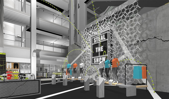 storyboard example created in Tight Color of Experiential Event Design