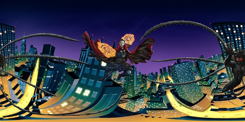 storyboard example created in 360 vr of architectural/experiential