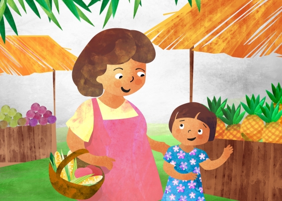 storyboard example created in graphic of children