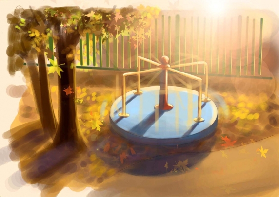 storyboard example created in digital painting of architectural/experiential