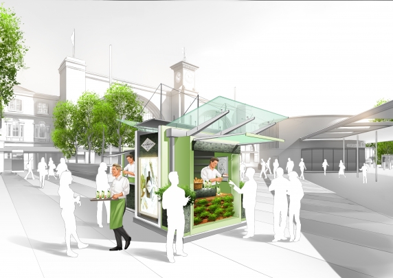 storyboard example created in tight colour of architectural/experiential