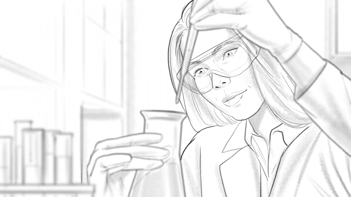 storyboard example created in  of Pharmaceutical Illustrations