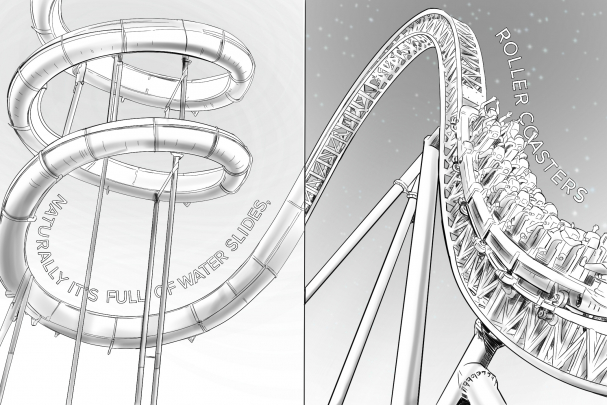 storyboard example created in Pencil Sketches of Experiential Event Design