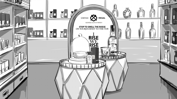 storyboard example created in Pencil Sketches of Experiential Event Design