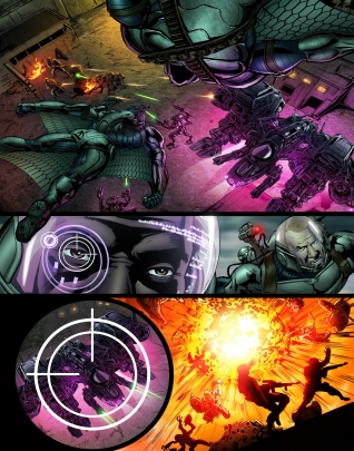 storyboard example created in Tight Colour of Comic Book