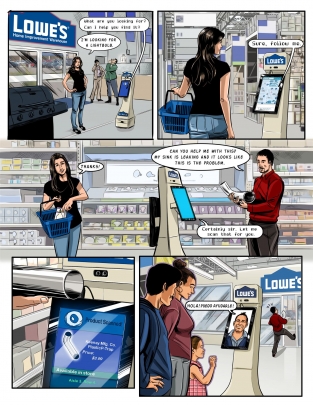storyboard example created in Tight Colour of Comic Book