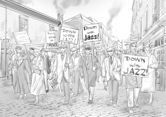 Undisclosed storyboard example created in Pencil Sketches of Retro Illustrations