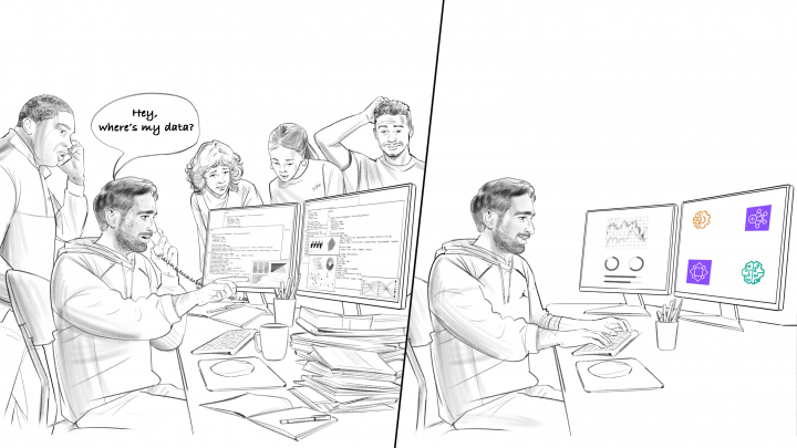 storyboard example created in Tight Pencil Sketches of Crowd Illustrations