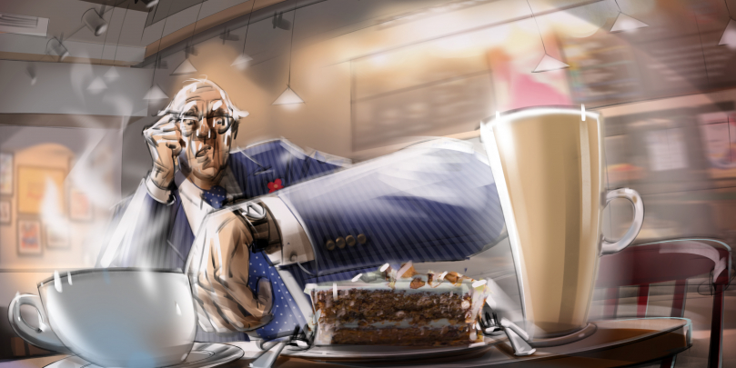 Costa Coffee storyboard example created in Tight Color of Food and Drink Illustrations