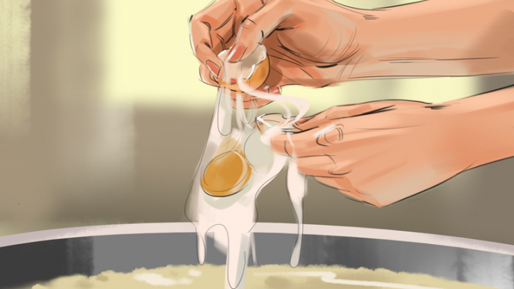 storyboard example created in Loose Color Illustrations of Food and Drink Illustrations