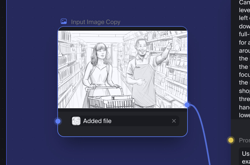 Raw pencil sketch showing director's initial vision with camera angles and composition