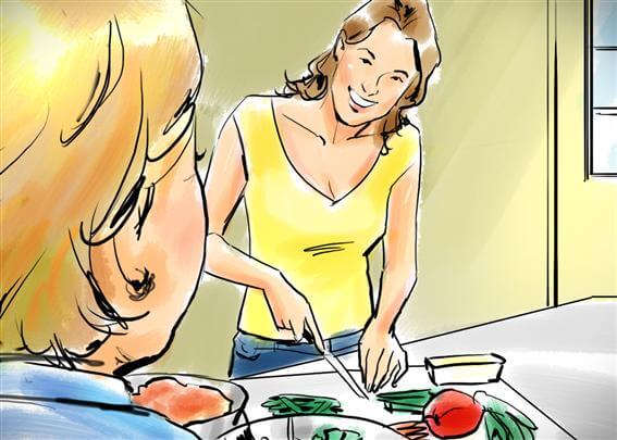 storyboard example created in loose color of family