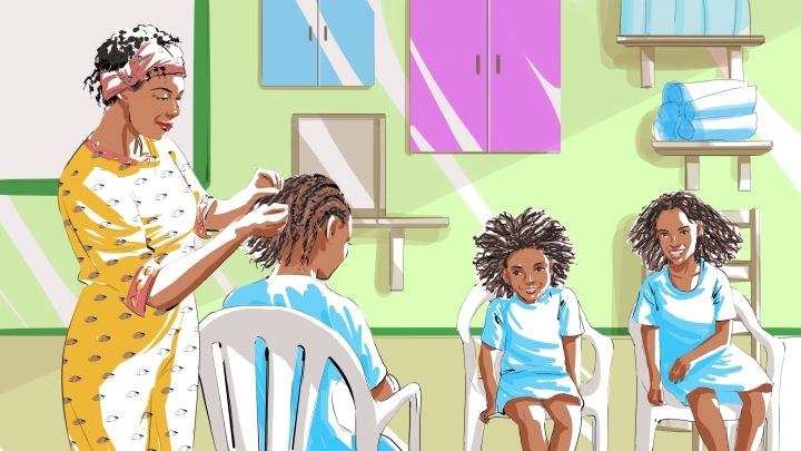storyboard example created in loose color of children