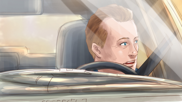 storyboard example created in Loose Color Illustrations of Men Illustrations