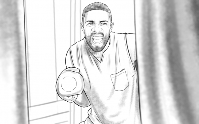 storyboard example created in  of Men Illustrations