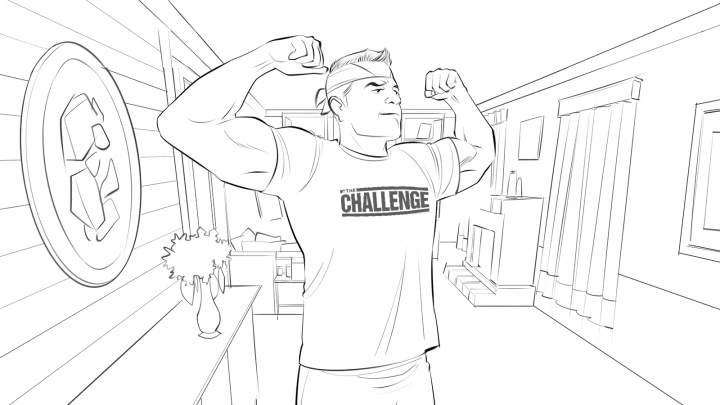 storyboard example created in  of Men Illustrations