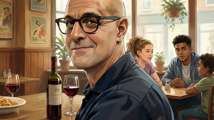 storyboard example created in AI Generated of Men Illustrations