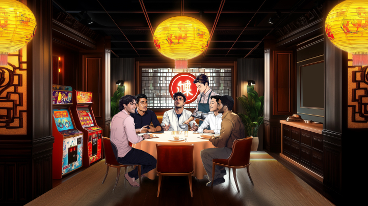 storyboard example created in AI Generated of Men Illustrations