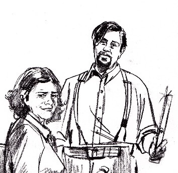 AKA UK storyboard example created in Pencil Sketches of Likeness Illustrations