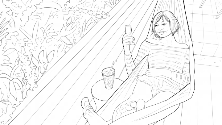 storyboard example created in Pencil Sketches of 