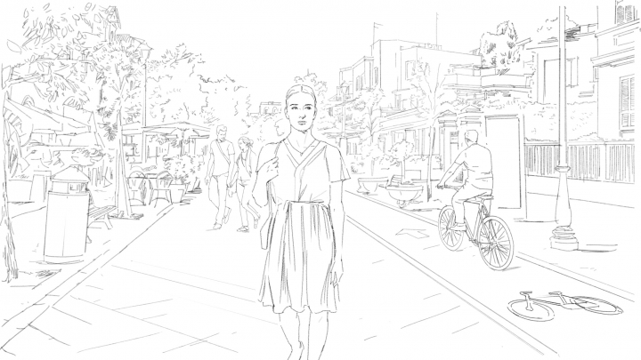storyboard example created in Pencil Sketches of Women Illustrations