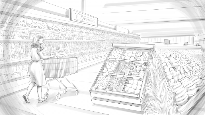 storyboard example created in Pencil Sketches of 