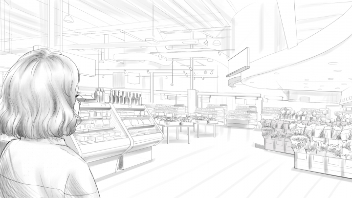 storyboard example created in Pencil Sketches of 
