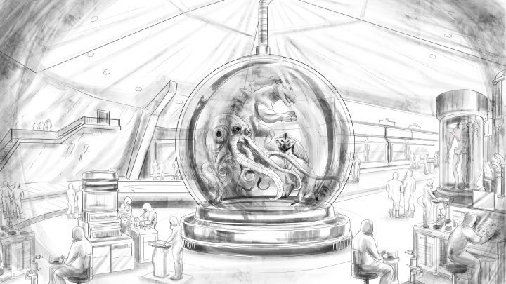 storyboard example created in Pencil Sketches of Animal Illustrations