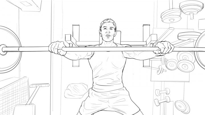 storyboard example created in Pencil Sketches of Men Illustrations