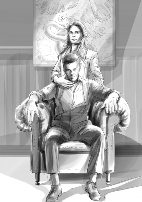 storyboard example created in Pencil Sketches of 