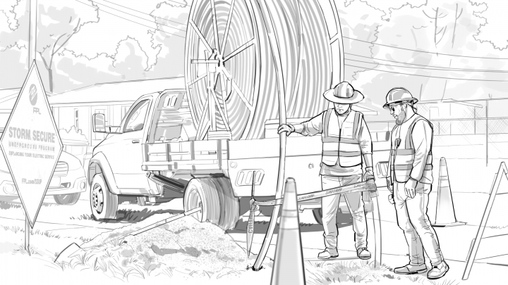 storyboard example created in Pencil Sketches of Men Illustrations