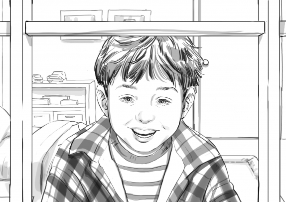 storyboard example created in Pencil Sketches of Children Illustrations