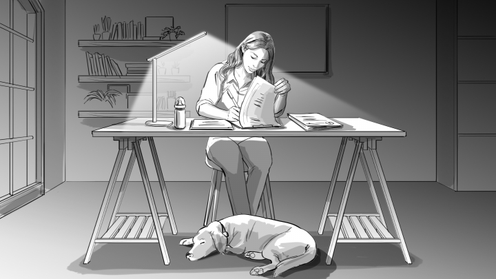 storyboard example created in Pencil Sketches of Women Illustrations