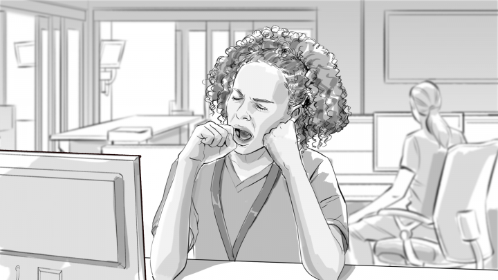 storyboard example created in Pencil Sketches of Women Illustrations